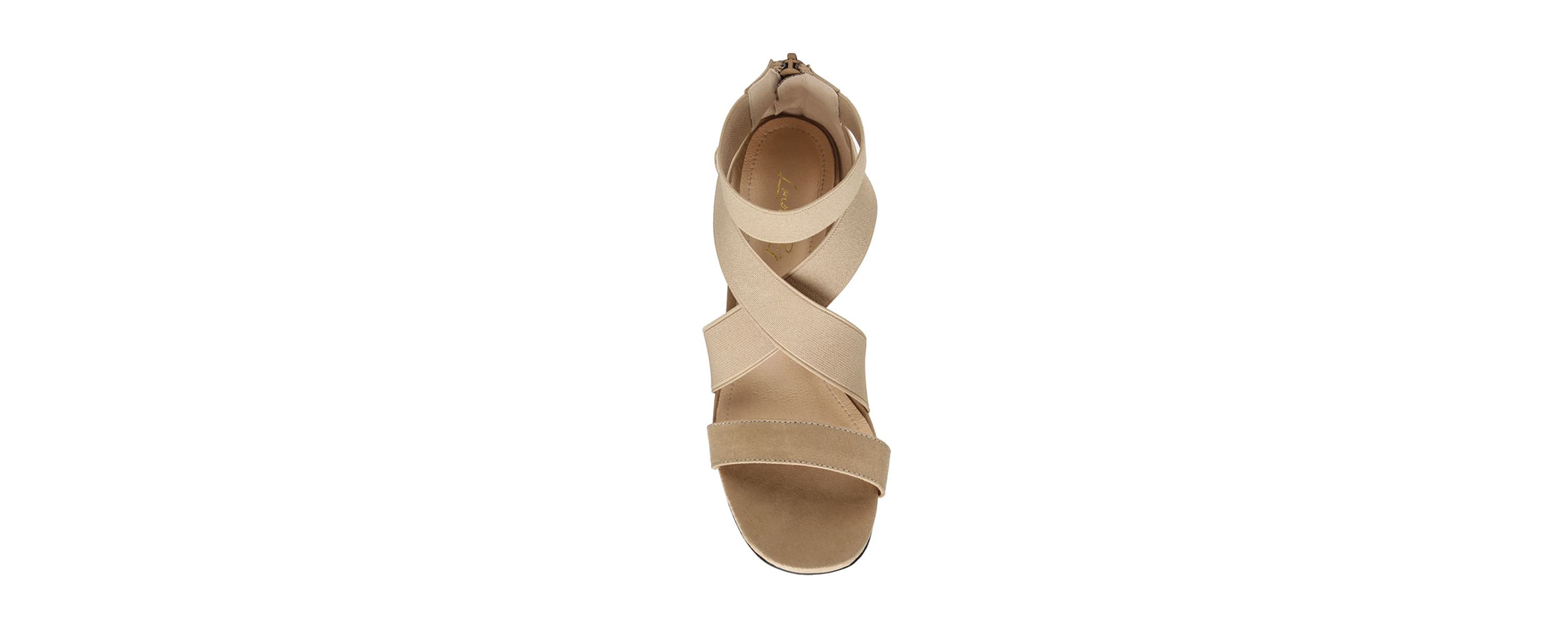 Benicia Elastic Strappy Block Heel Sandal