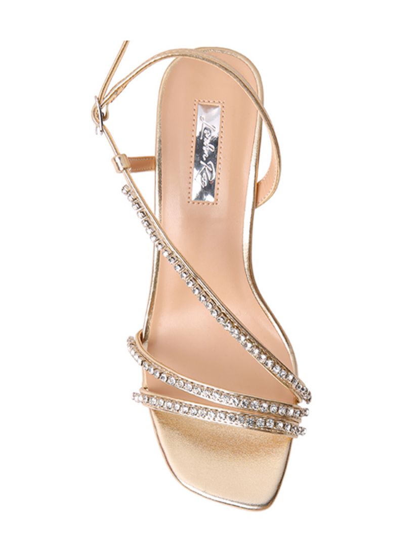 Raisins Pie Diamante Embellished Block Heel Sandal
