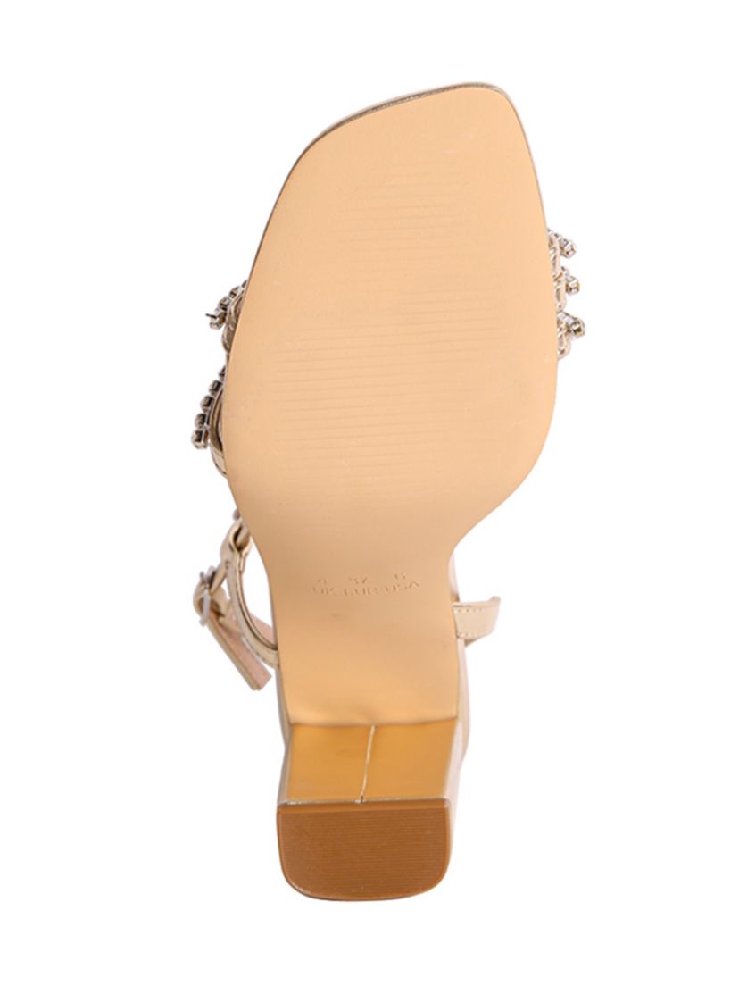 Raisins Pie Diamante Embellished Block Heel Sandal