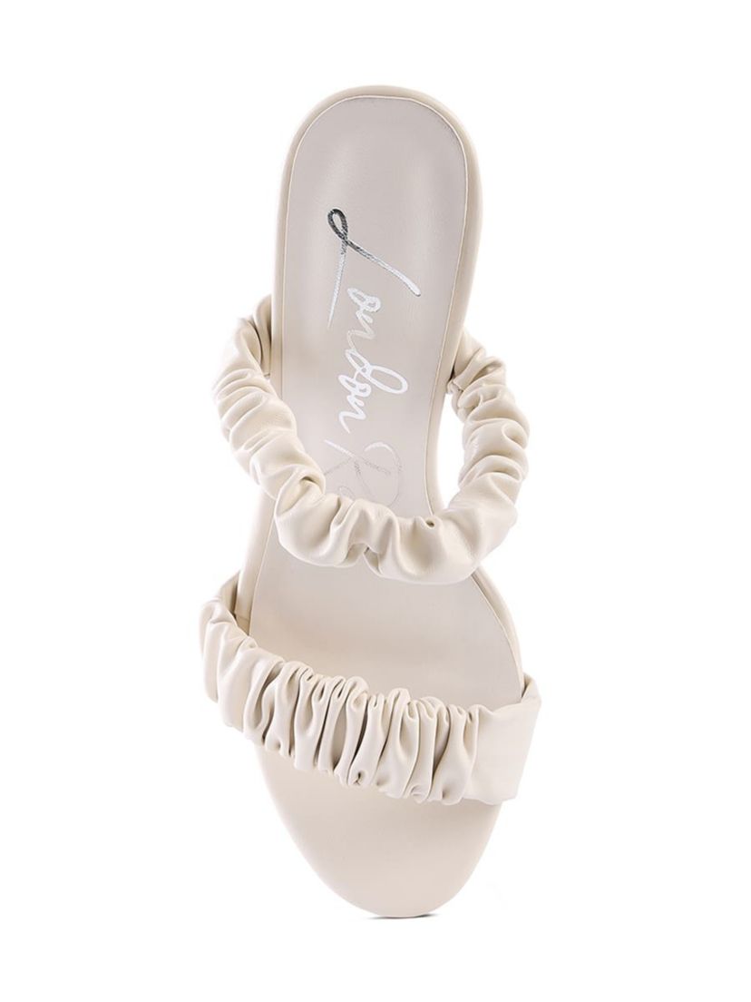 Qualie Ruched Strap Stiletto Heel