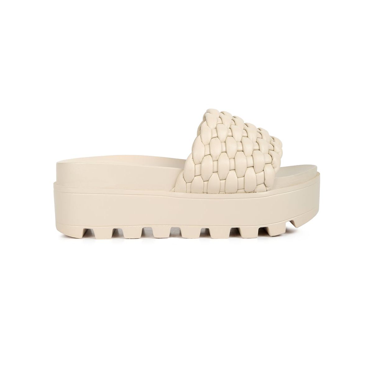 London Rag Platform Slides With Woven Textured Straps | Belk