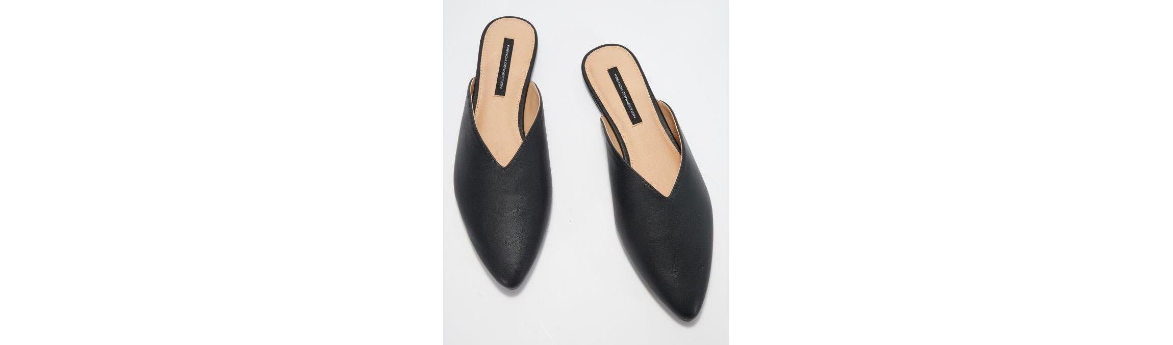 Vegan Leather Mule Flats