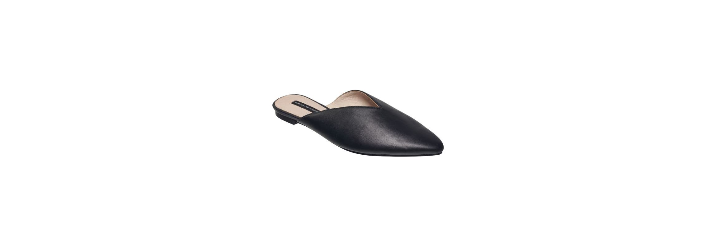 Vegan Leather Mule Flats