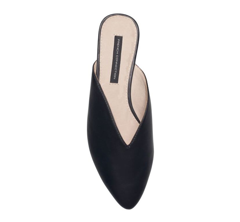 Vegan Leather Mule Flats