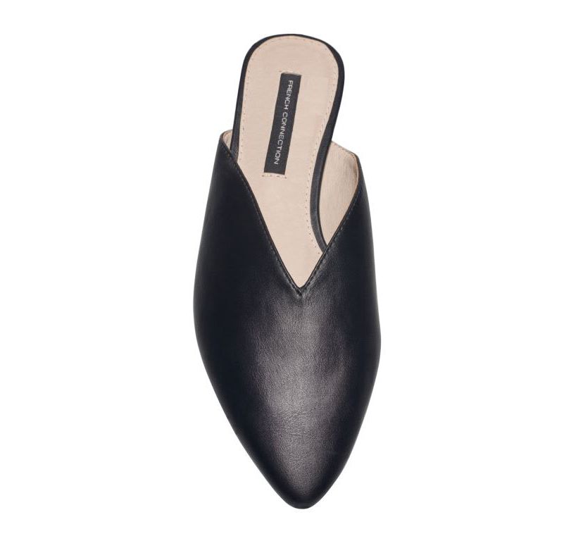 Vegan Leather Mule Flats