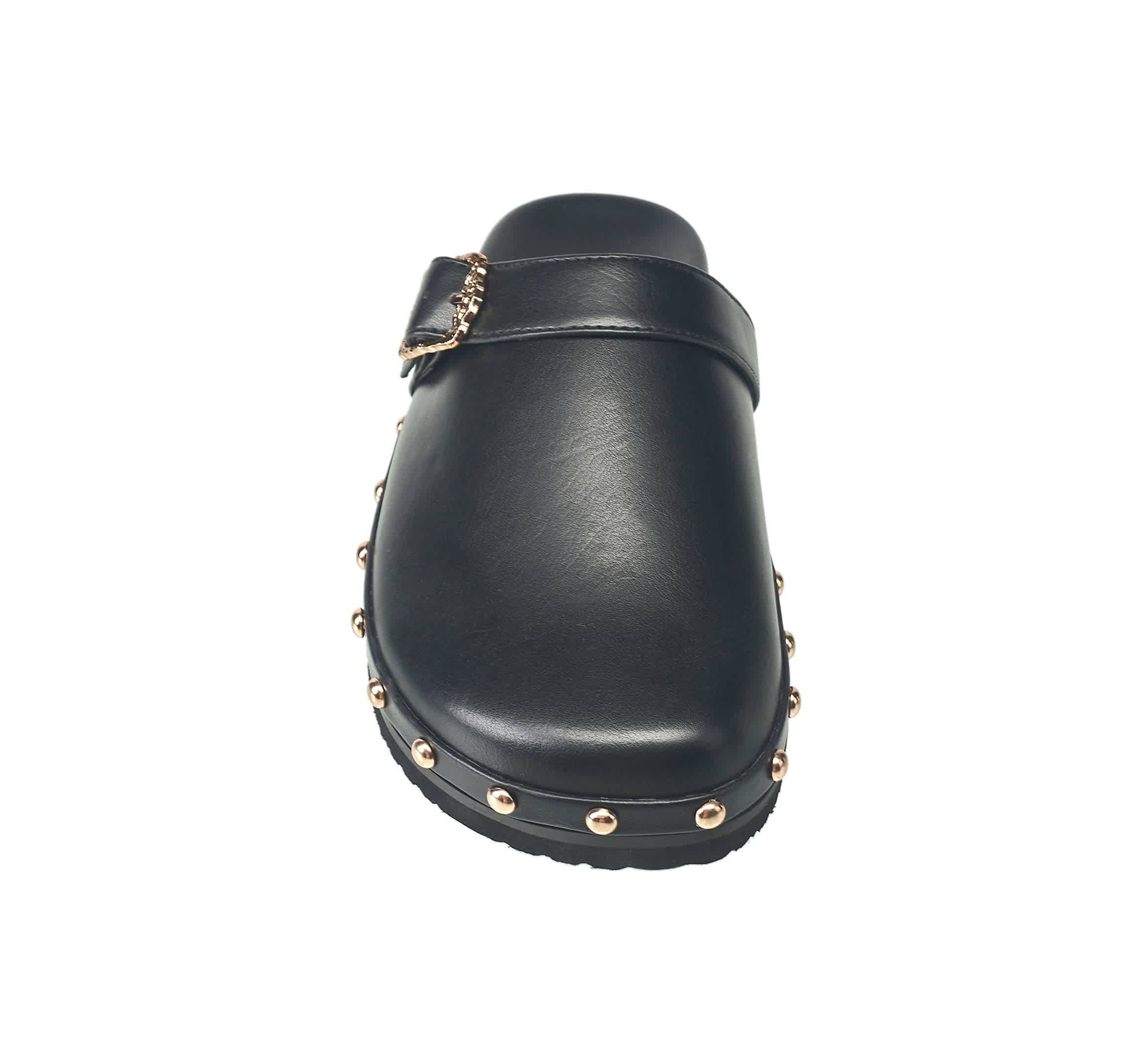 Chello Buckle Leather Clog