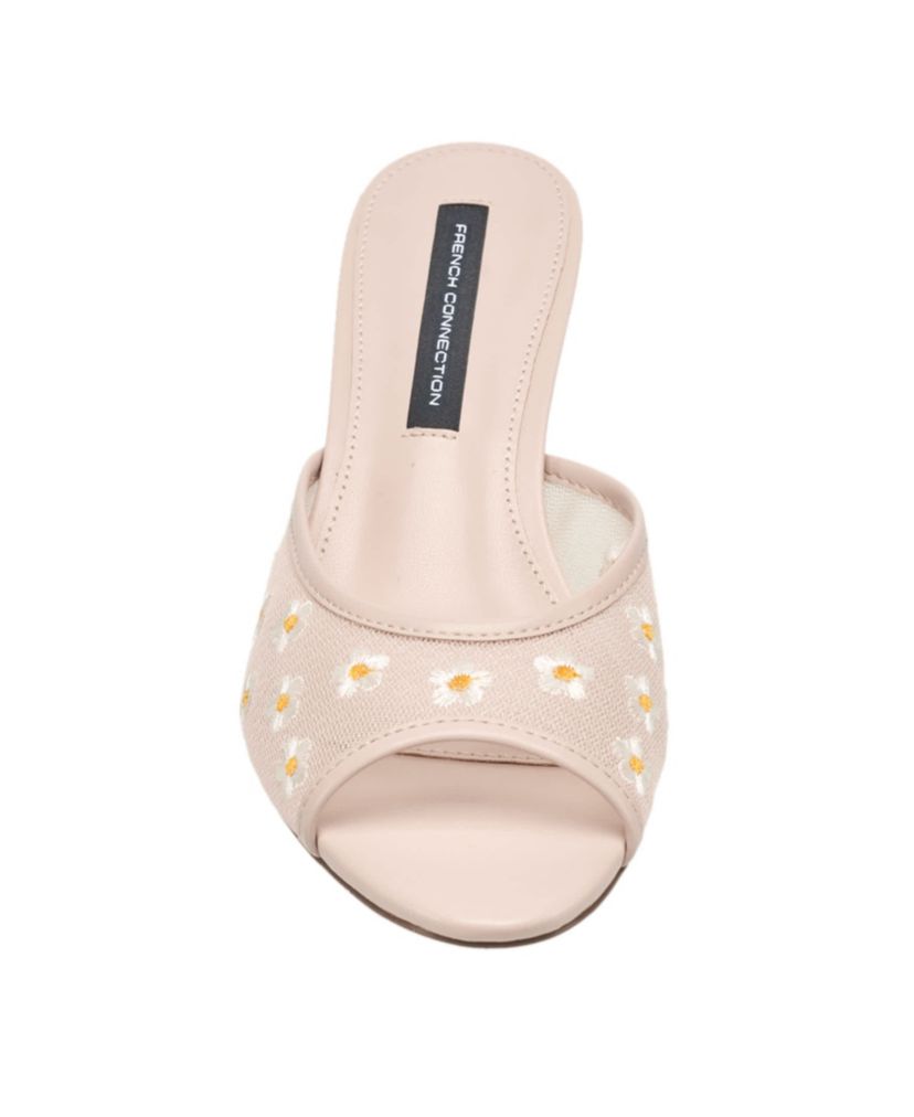 Nancy Mesh Embroidered Kitten Heel