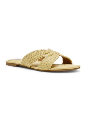 DV Dolce Vita Women's Geeya Woven Flat Sandals, 8.5M