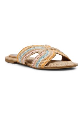 DV Dolce Vita Women's Geeya Woven Flat Sandals, 6.5M