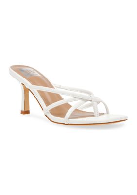DV Dolce Vita Women's Zini Heeled Sandals, White, 10M