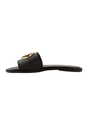 ADRIENNE VITTADINI Women's Slide Sandal, Black, 8 : : Clothing,  Shoes & Accessories