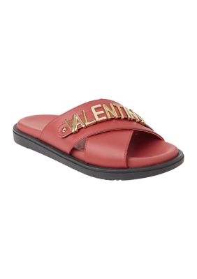 サンダル・ミュール RED VALENTINO SS22 LEATHER SLIDE SANDALS (XQ0S0H18_LFL0NO) Vlogo leather mules Valentino Garavani Red size 38.5 IT in