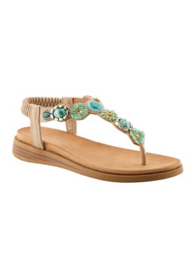 Patrizia Women's Sinai Thong Sandals, Turquoise, 11M