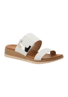 Patrizia Women's Maliyah Wedge Heel Sandals, White, 11M
