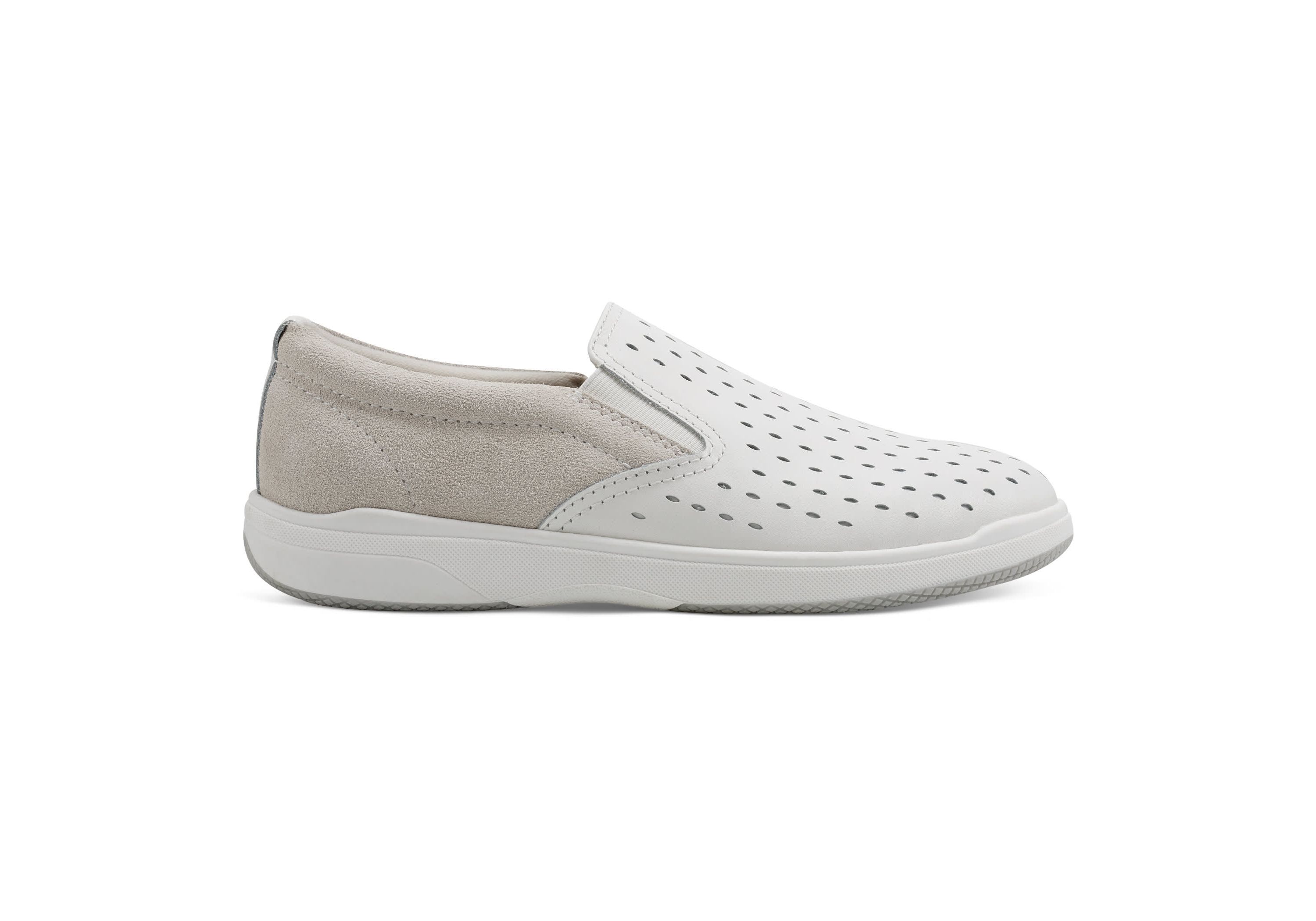 Nel Laser Cut Round Toe Casual Slip-on Sneakers