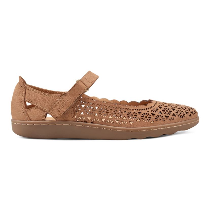 Lady Round Toe Adjustable Strap Casual Flats
