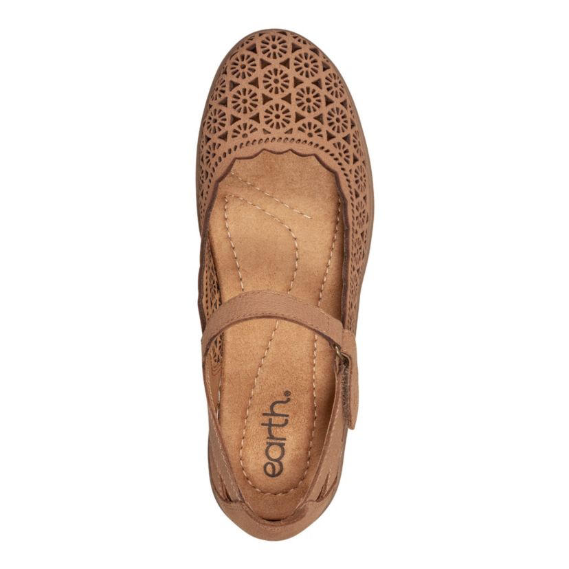 Lady Round Toe Adjustable Strap Casual Flats