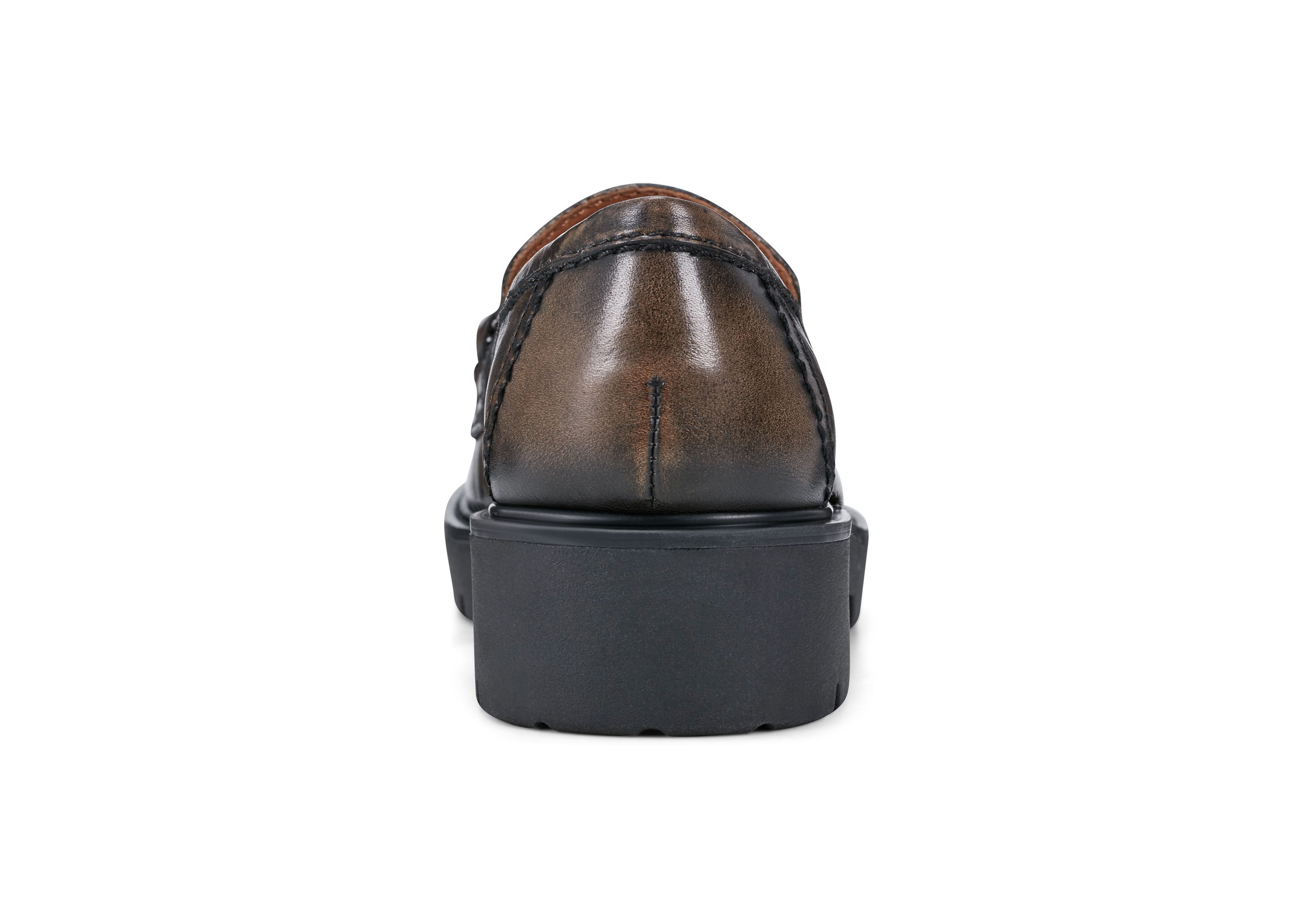 Zalor Round Toe Lug Sole Casual Slip-on Loafers
