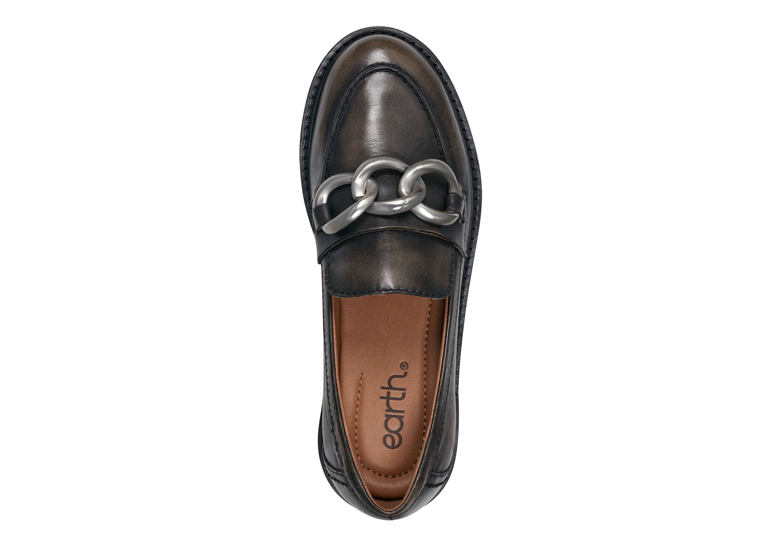 Zalor Round Toe Lug Sole Casual Slip-on Loafers