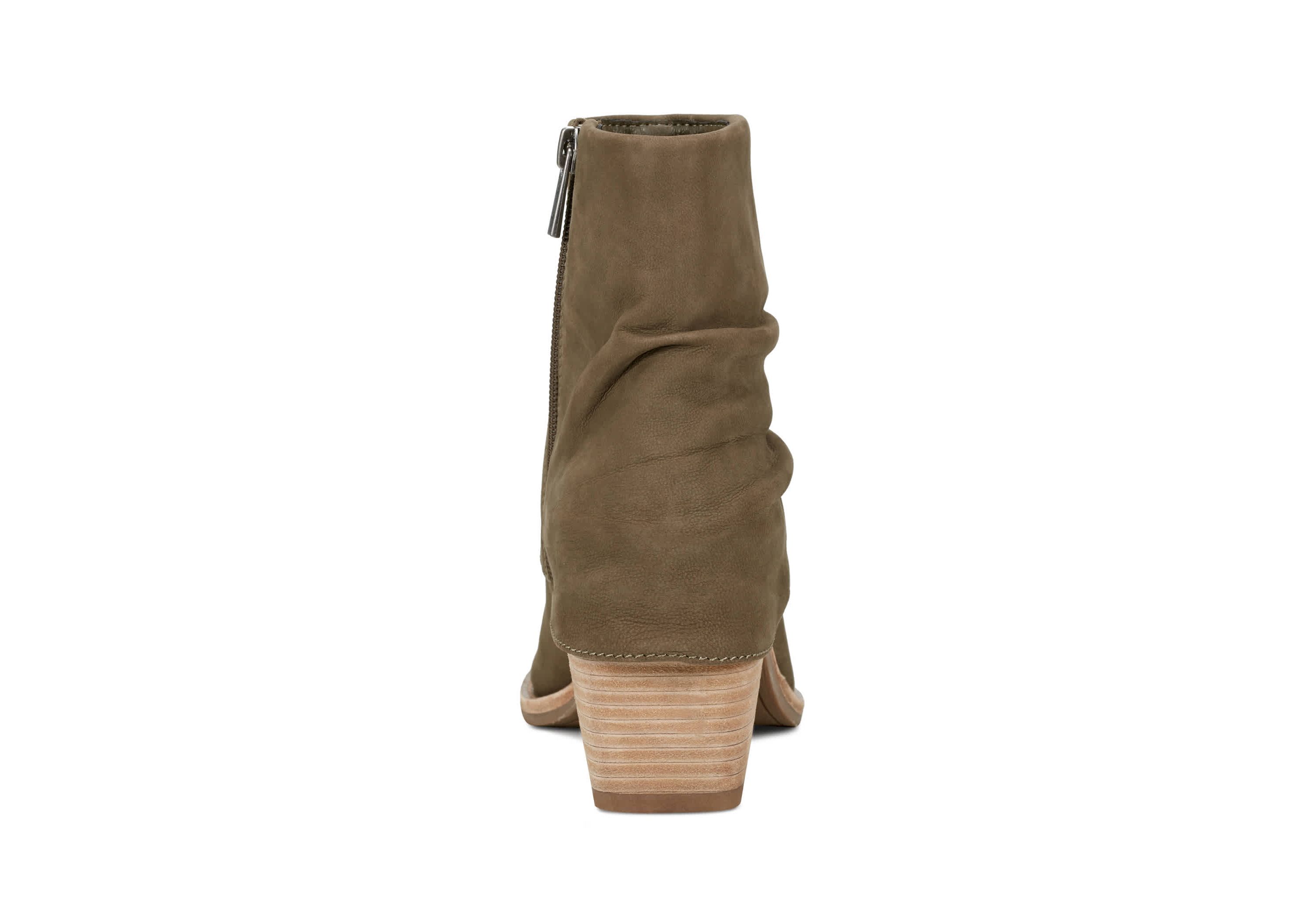 Savvy Block Heel Ruched Casual Booties