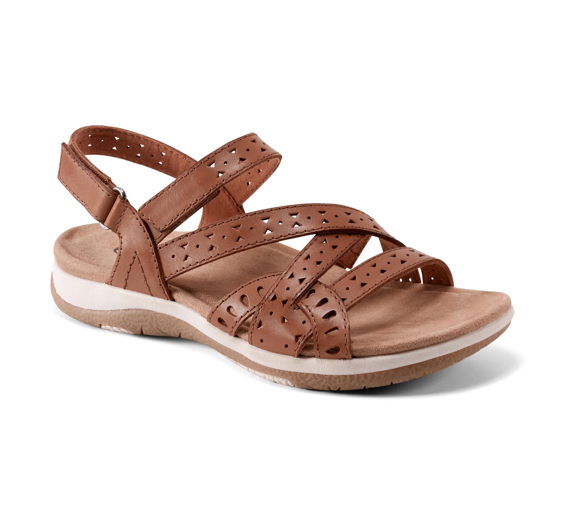 Seravi Strappy Round Toe Casual Sandals