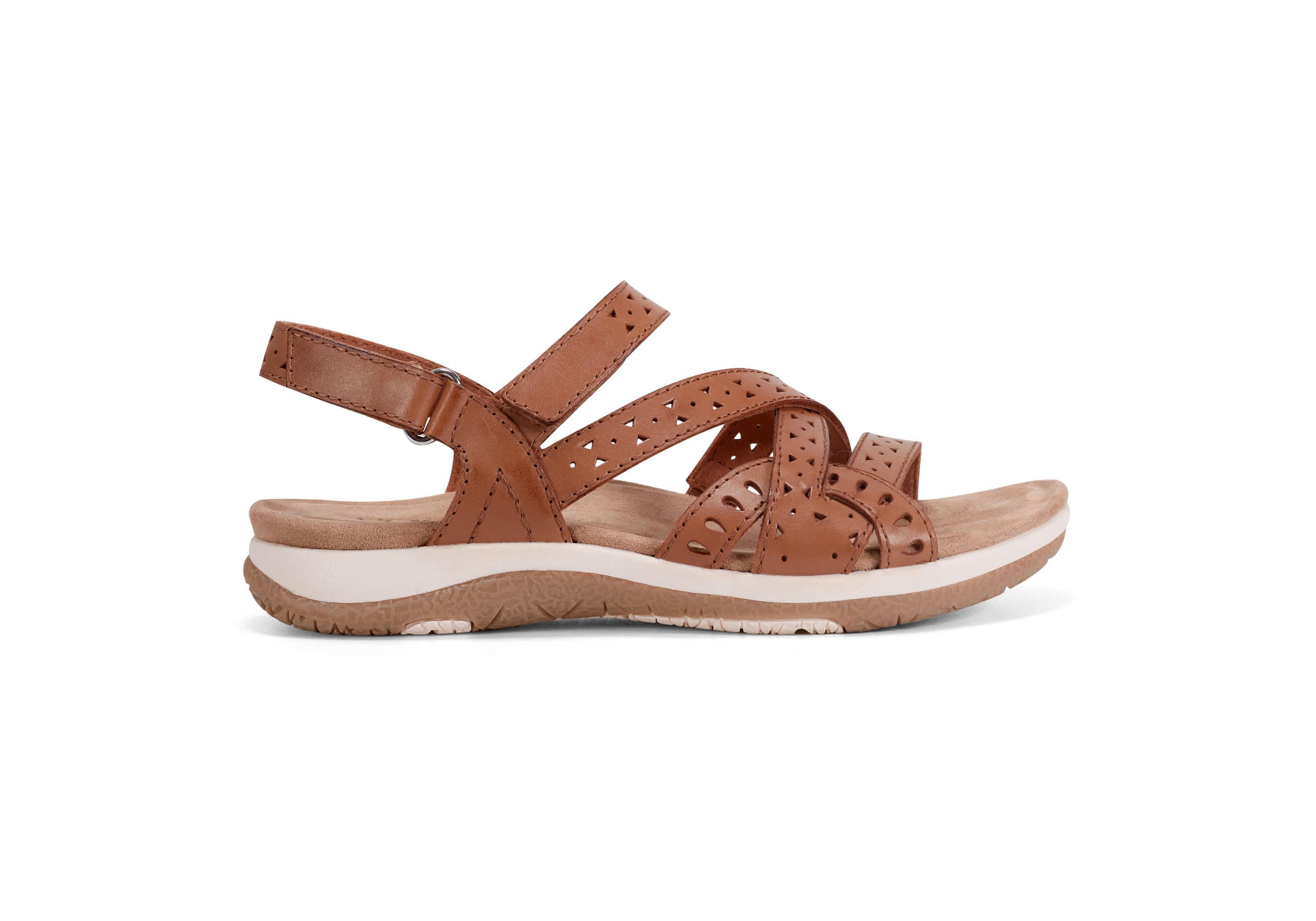 Seravi Strappy Round Toe Casual Sandals