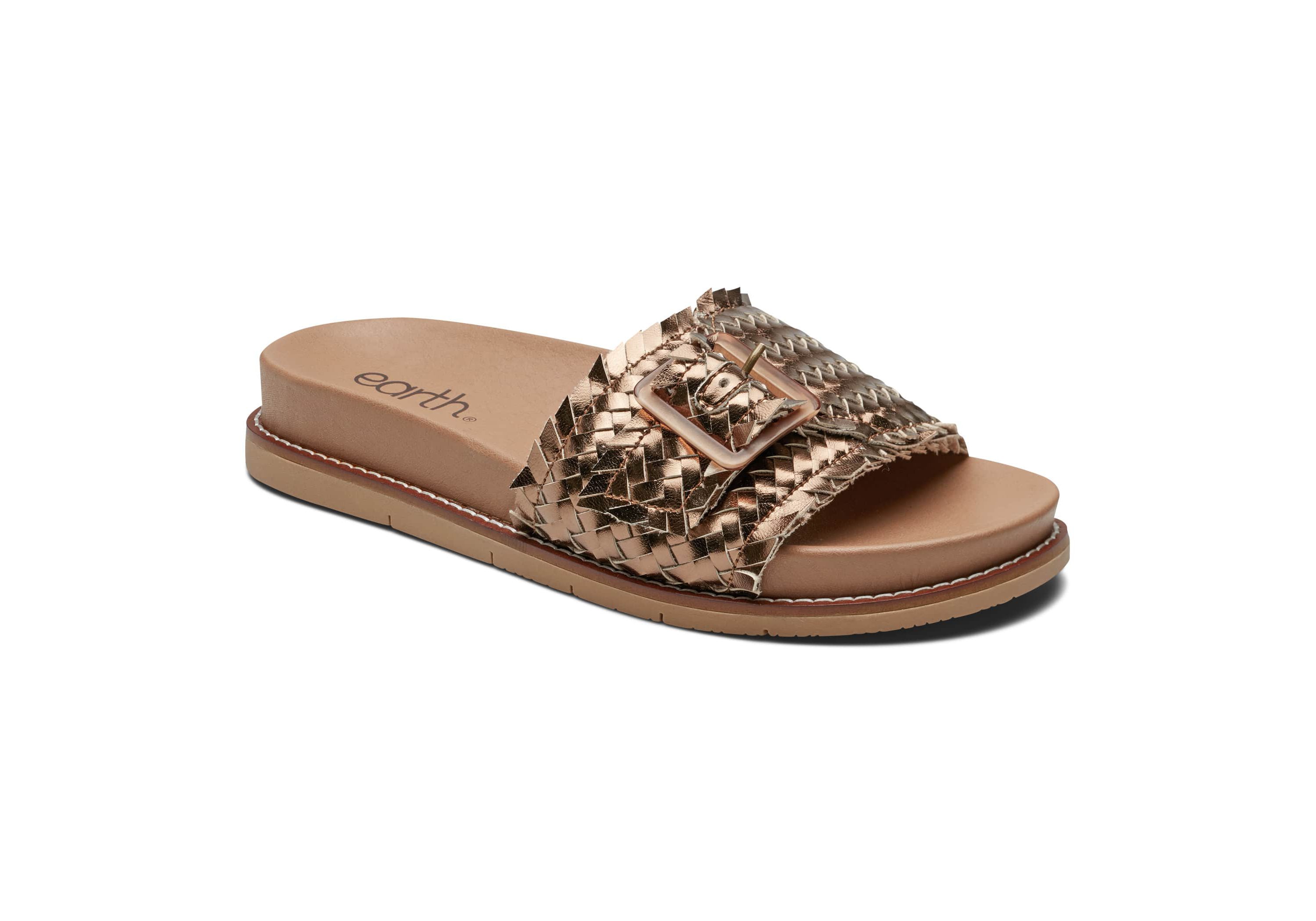 Fontane Round Toe Casual Slip-on Flat Sandals