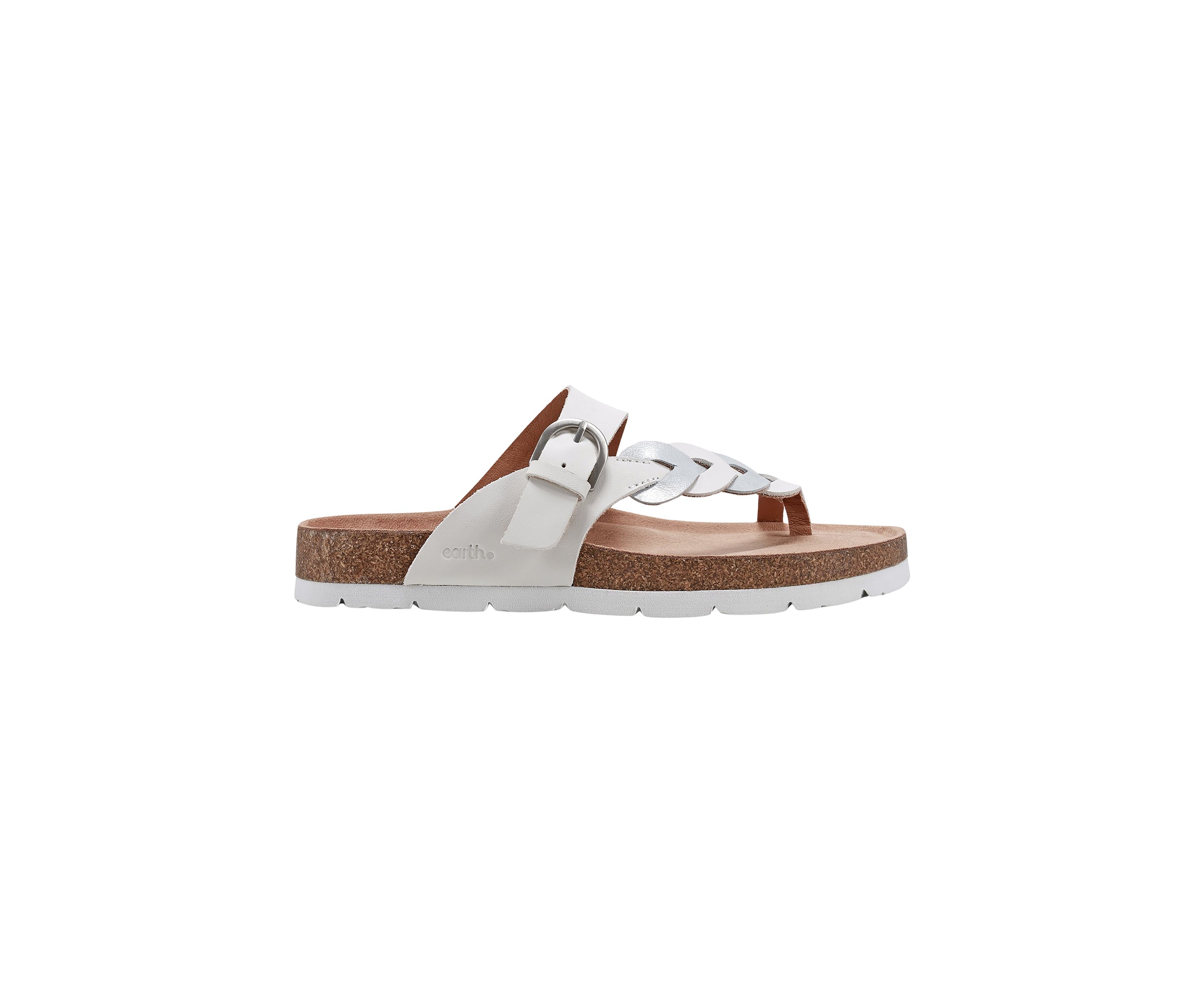 Alyce Round Toe Footbed Slip On Casual Sandals