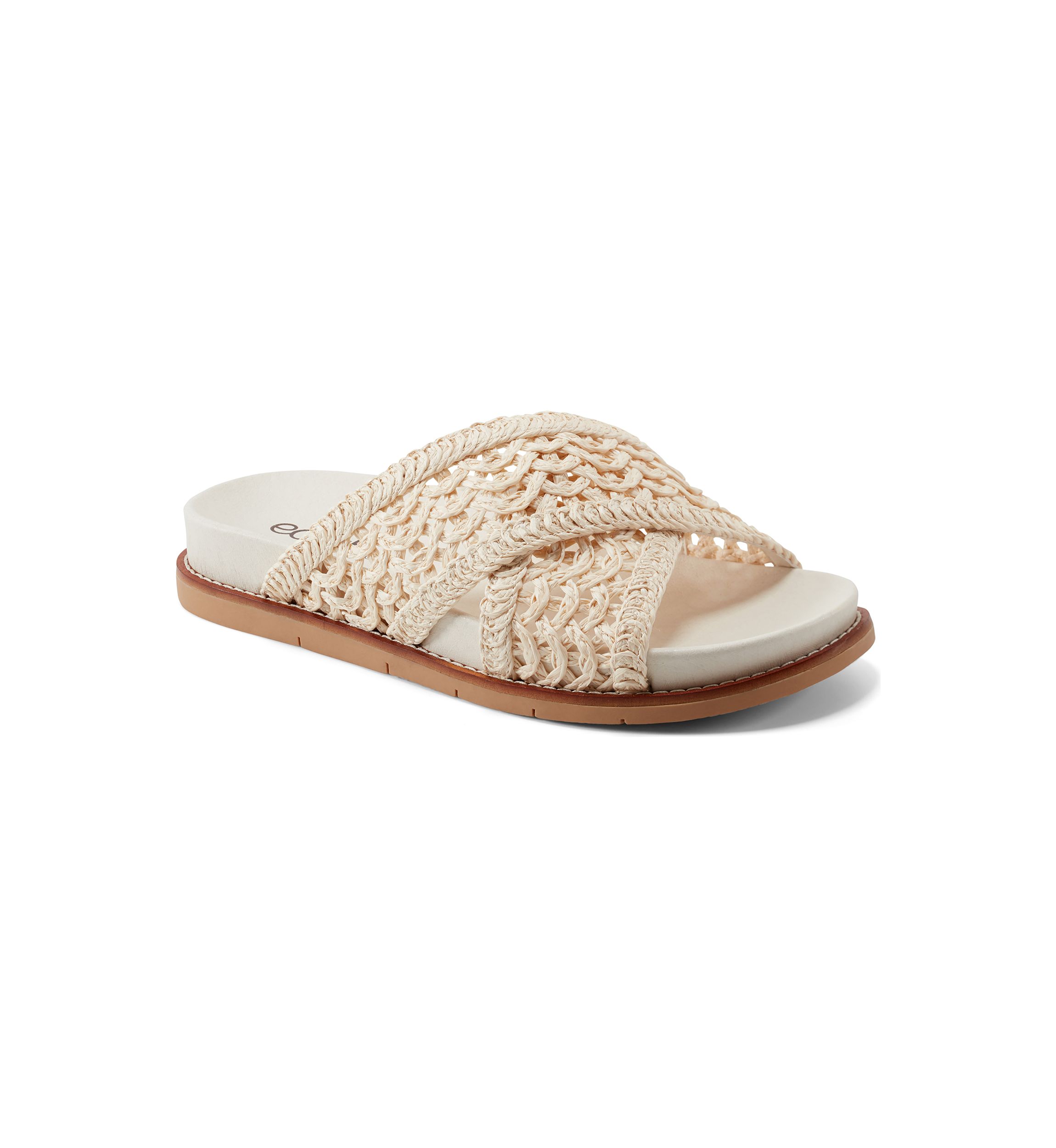 Flurry Round Toe Slip On Flat Casual Sandals