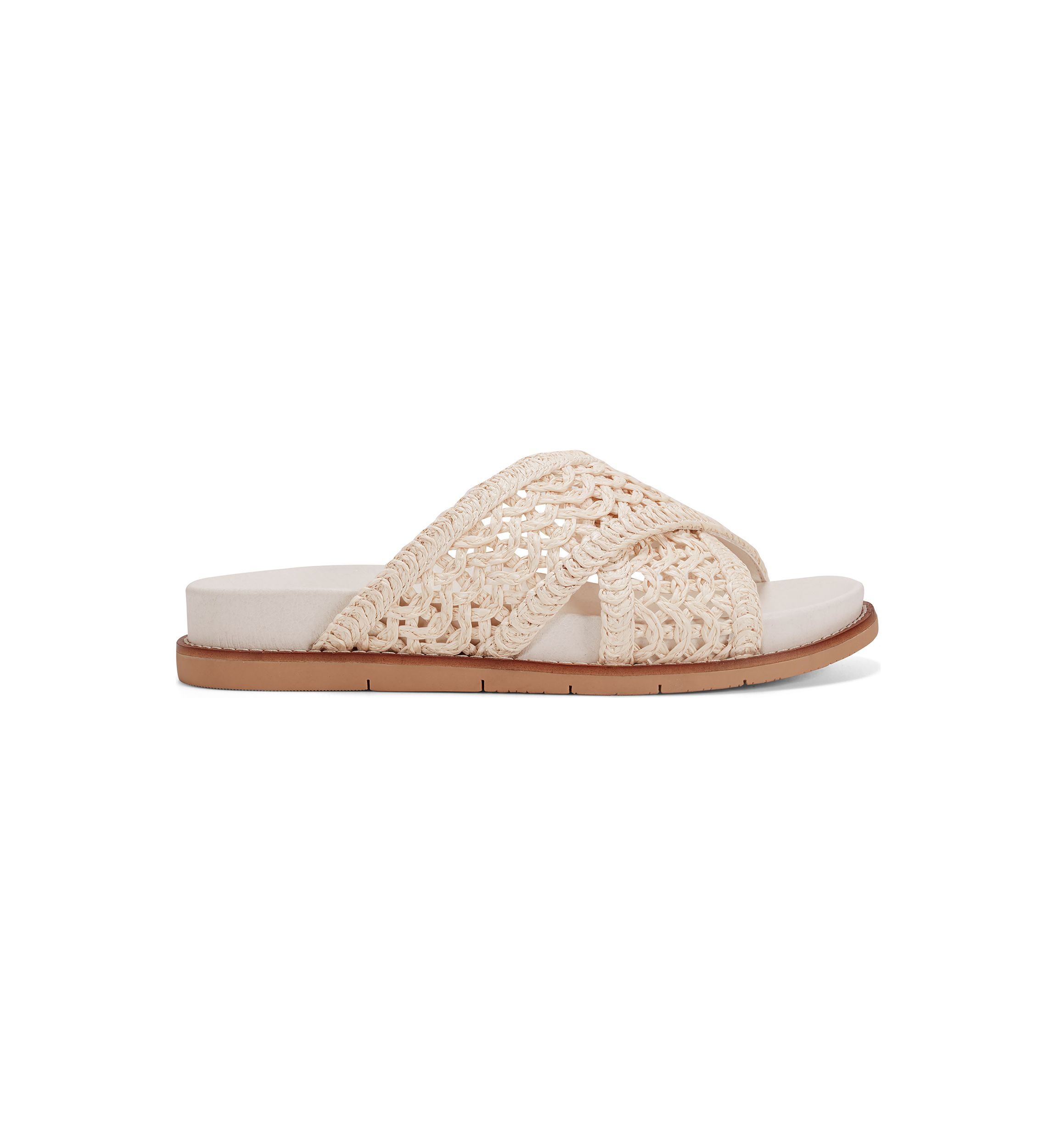 Flurry Round Toe Slip On Flat Casual Sandals