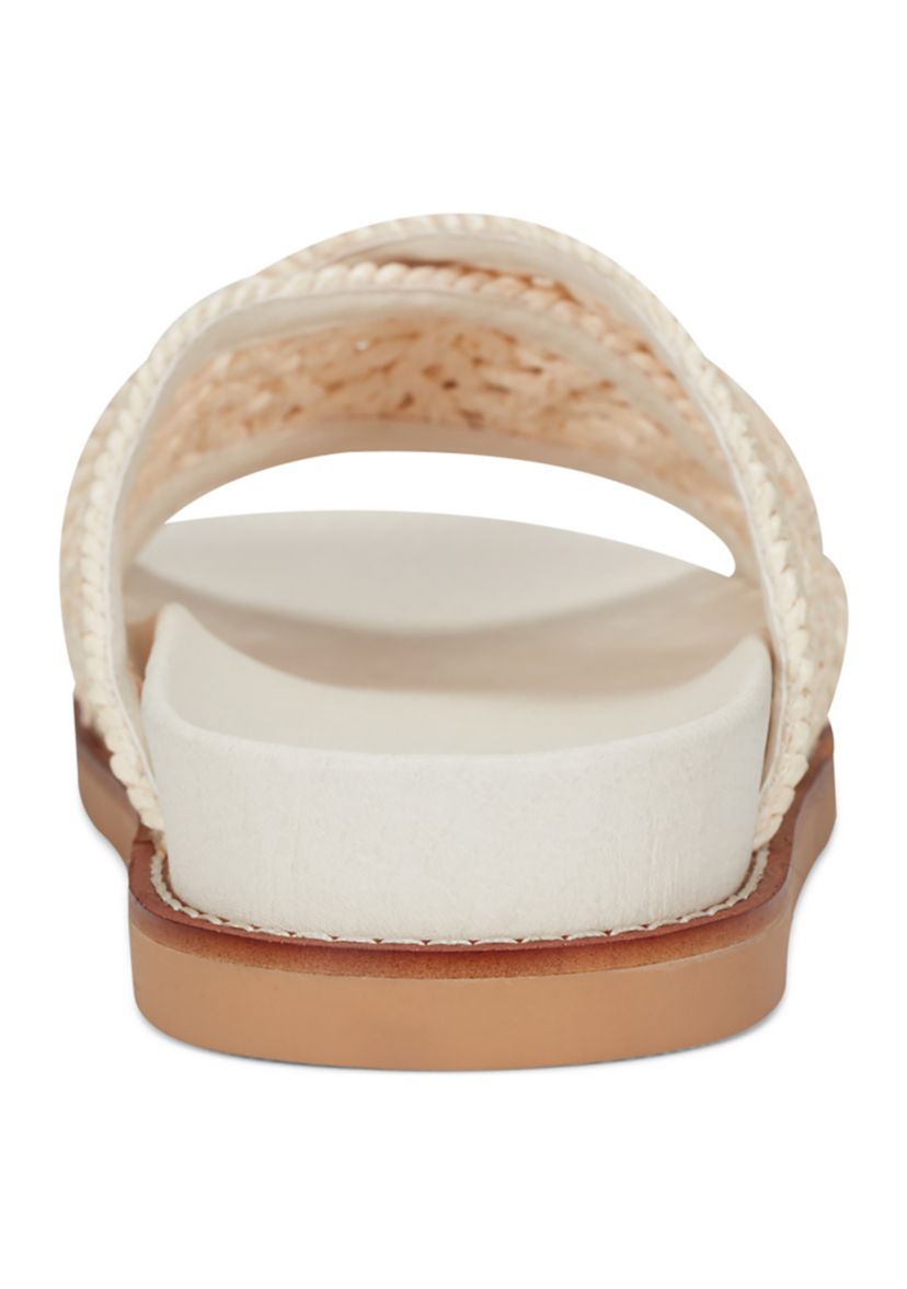 Flurry Round Toe Slip On Flat Casual Sandals