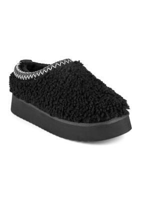 Earth Women's Freyya Round Toe Platform Casual Slip-On Mules, Black, 8M