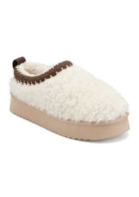Earth Women's Freyya Round Toe Platform Casual Slip-On Mules, Ivory, 8M