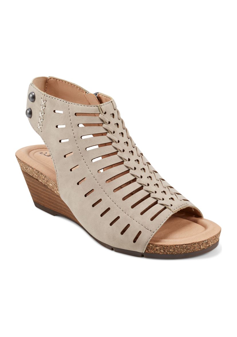 Hana Round Toe Laser Cut Dress Sandals