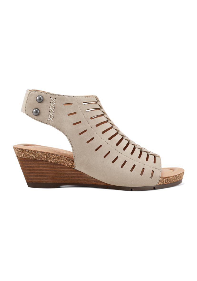 Hana Round Toe Laser Cut Dress Sandals