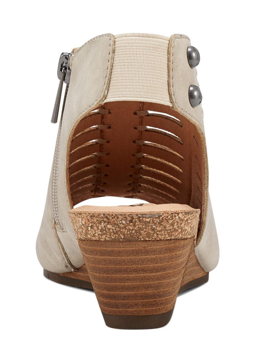 Hana Round Toe Laser Cut Dress Sandals