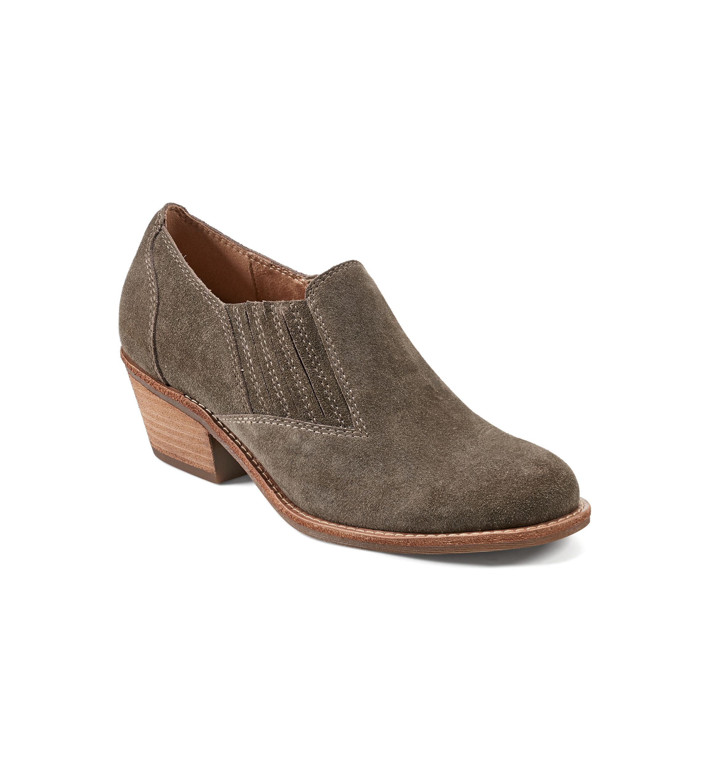 Jalin Block Heel Slip On Casual Booties