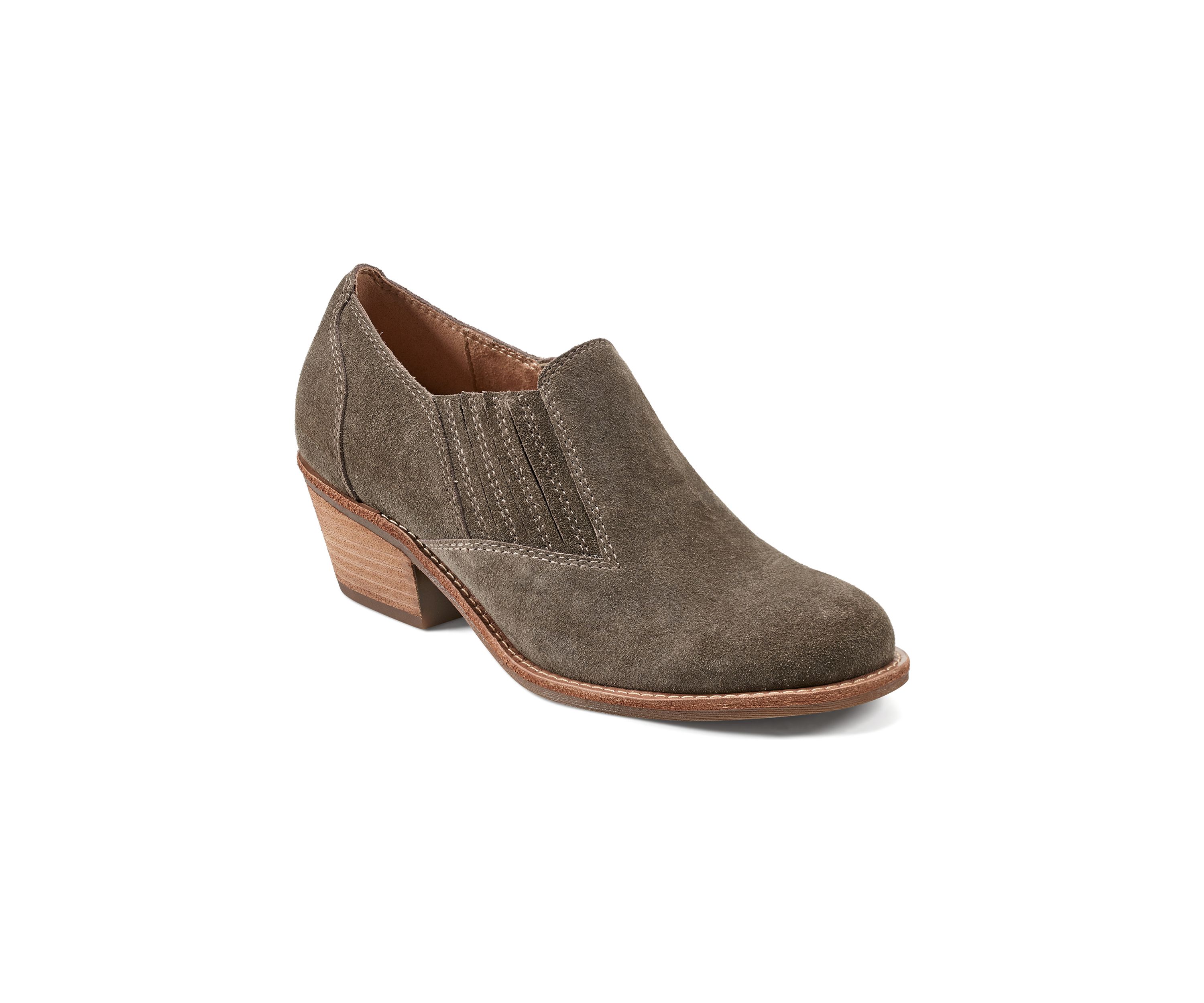 Jalin Block Heel Slip On Casual Booties