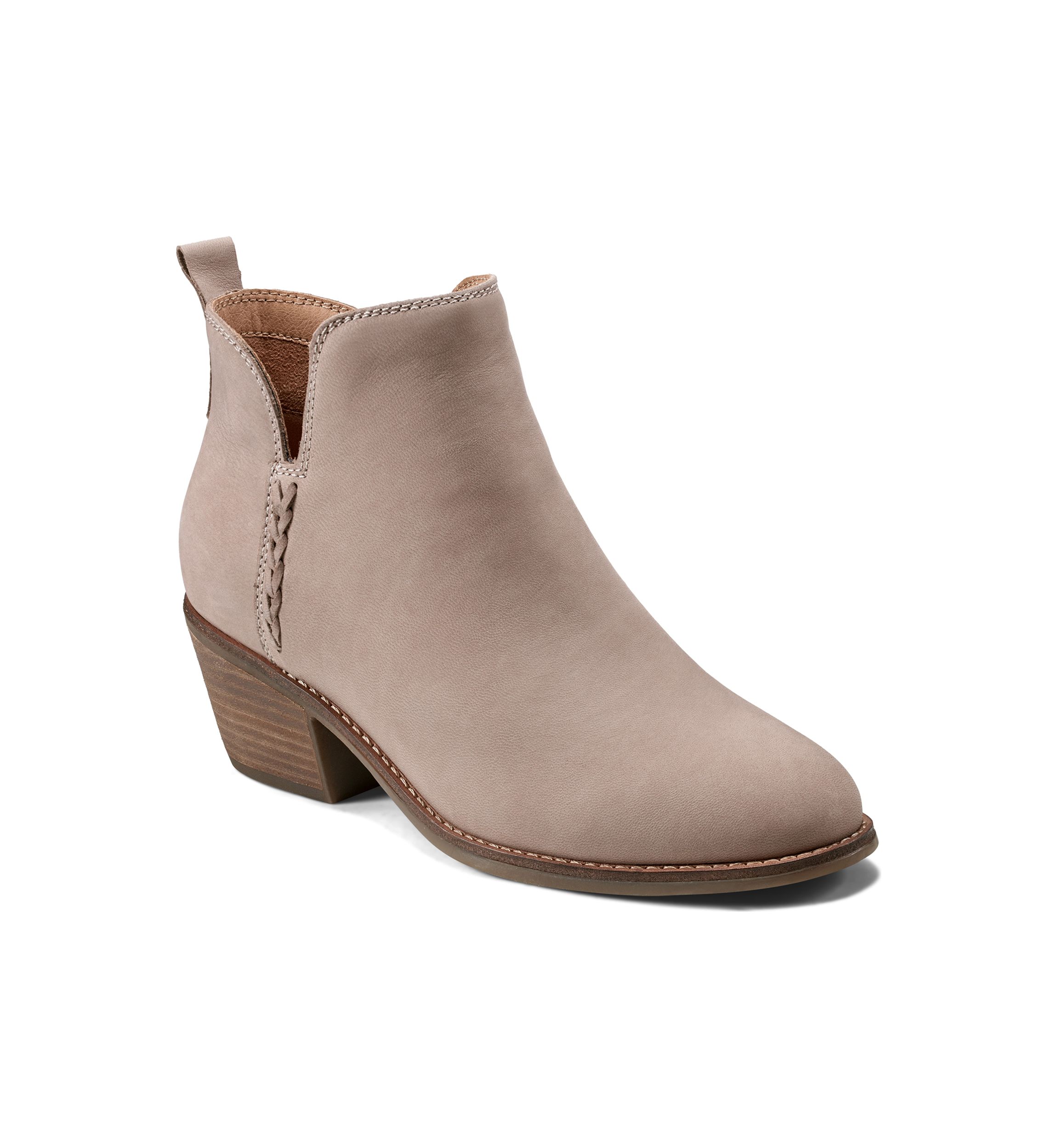 Marisole Block Heel Slip On Casual Booties