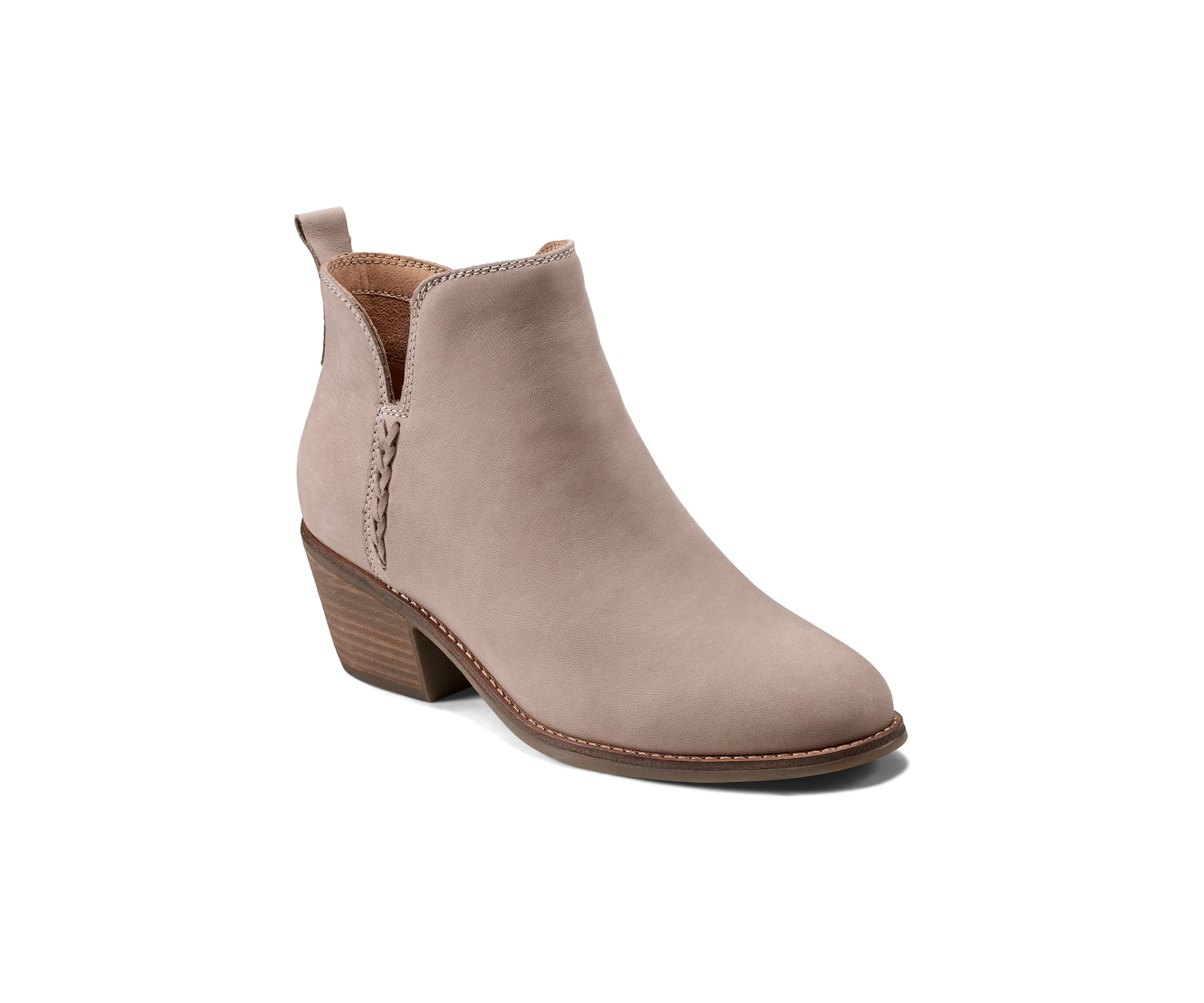 Marisole Block Heel Slip On Casual Booties