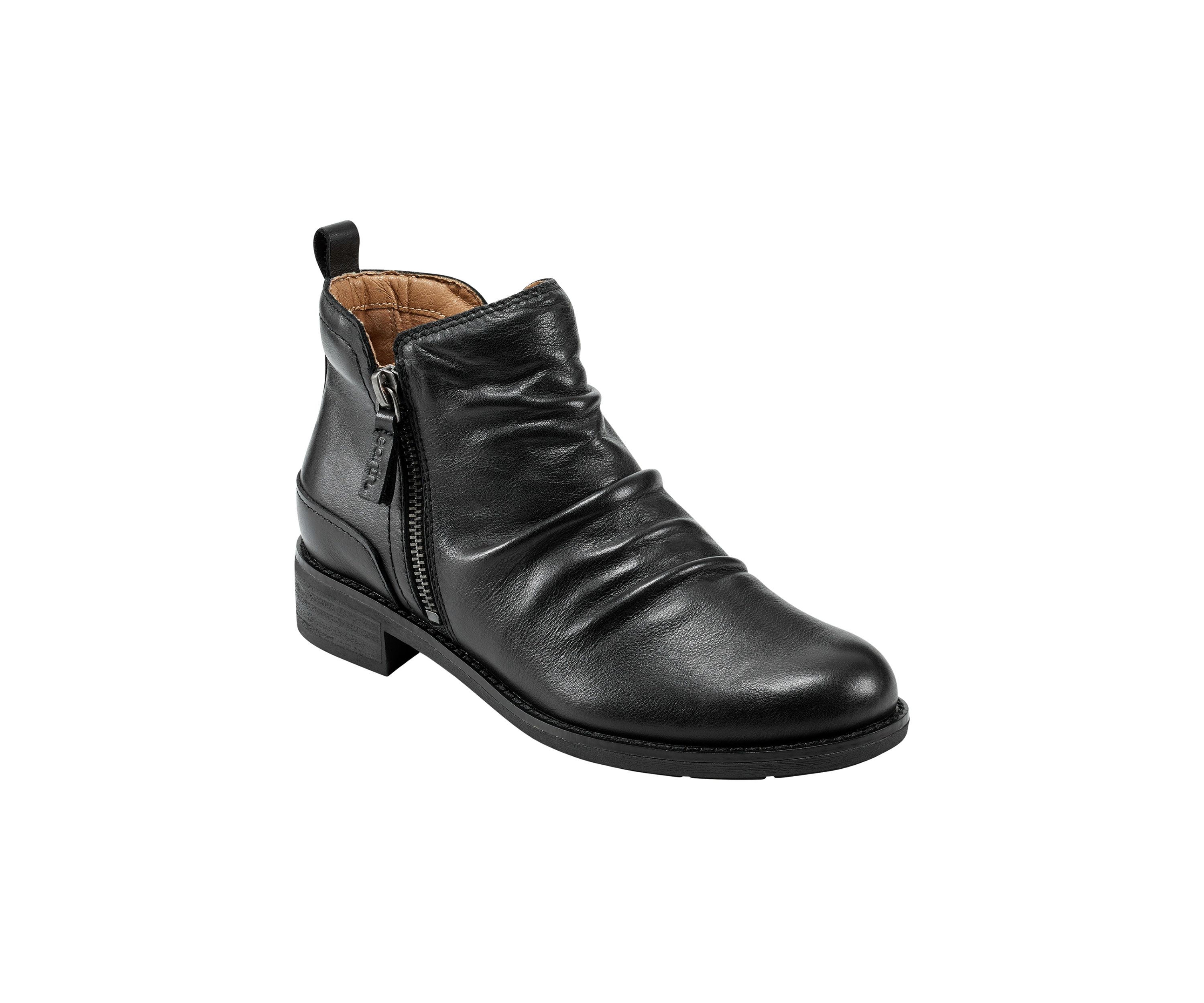 Nadya Round Toe Ruched Casual Booties