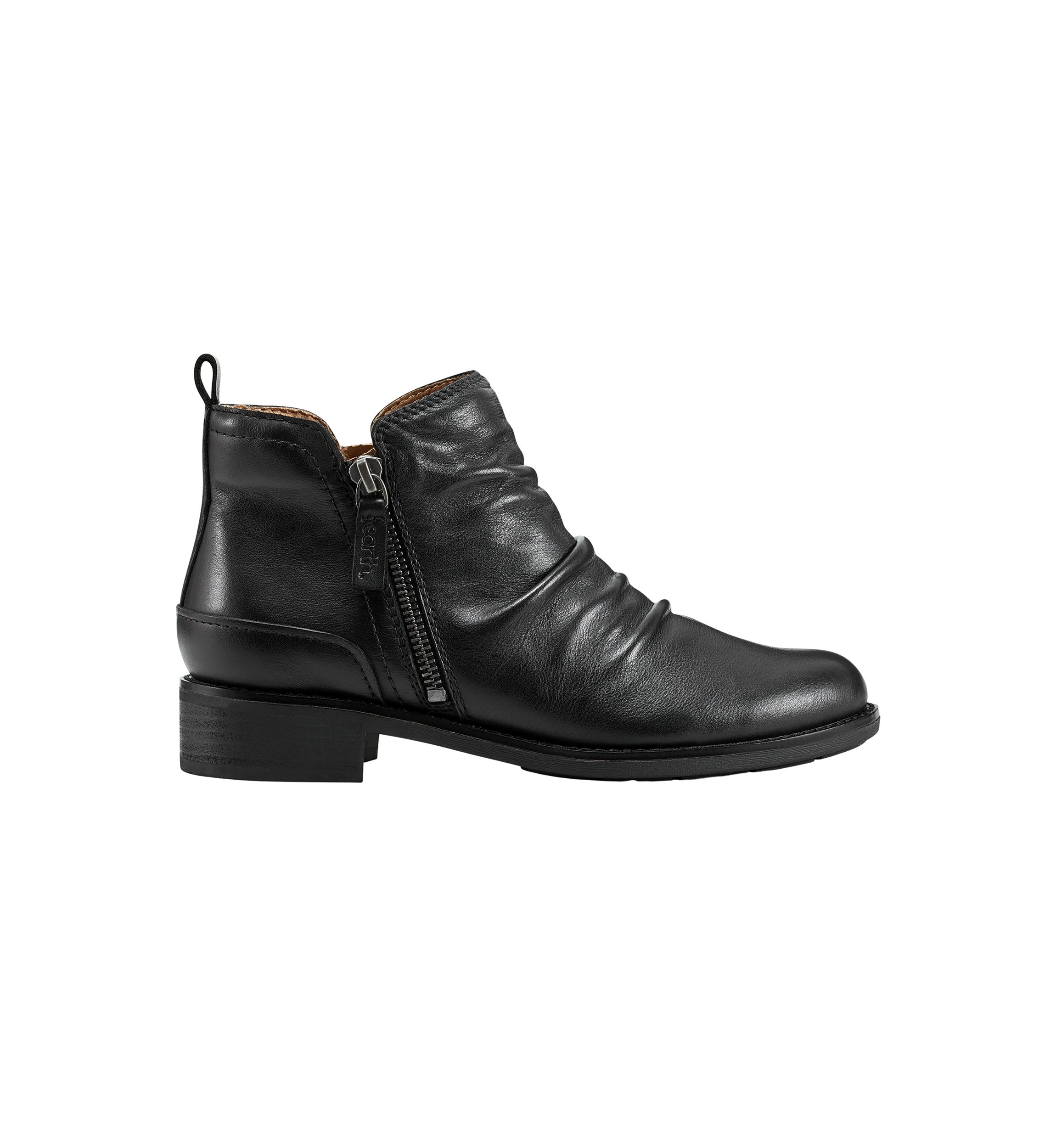 Nadya Round Toe Ruched Casual Booties