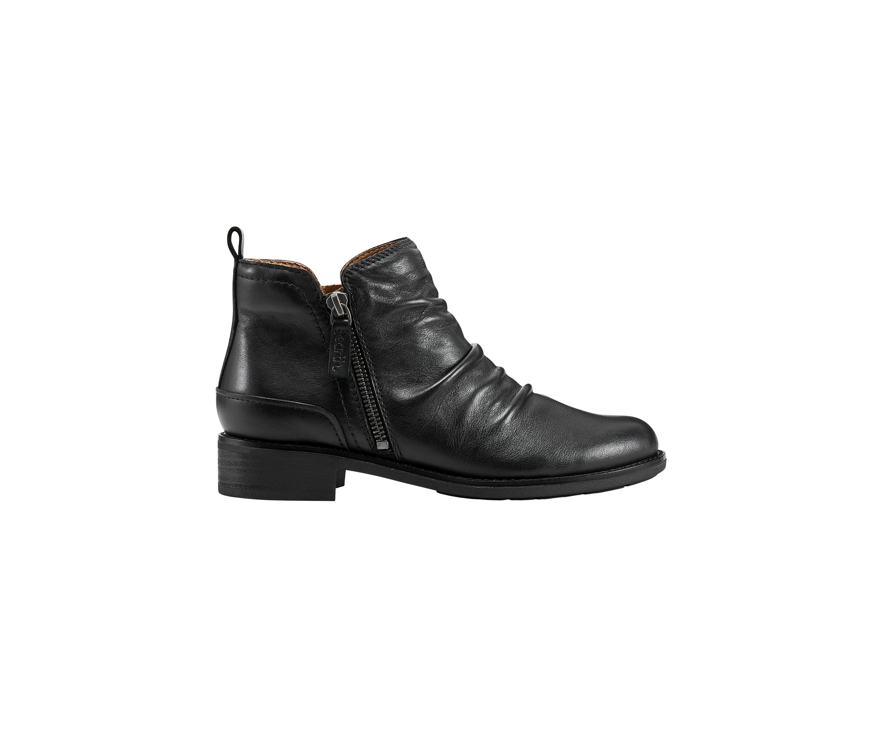 Nadya Round Toe Ruched Casual Booties