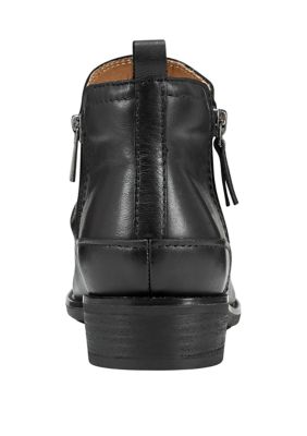 Nadya Round Toe Ruched Casual Booties