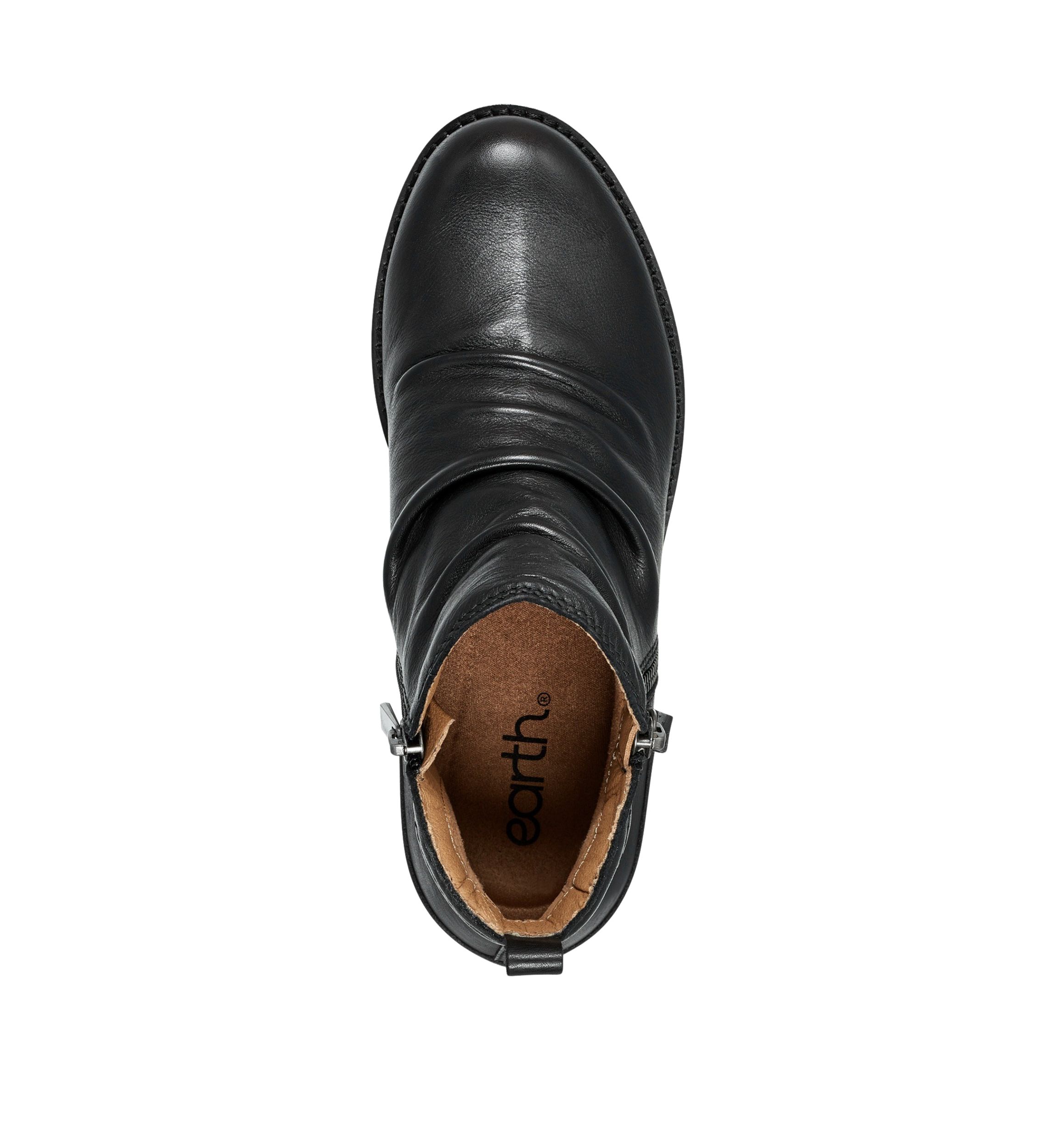 Nadya Round Toe Ruched Casual Booties