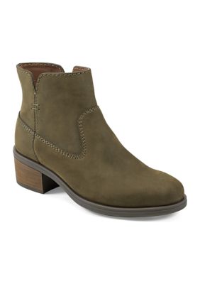 Oslo Block Heel Round Toe Casual Booties