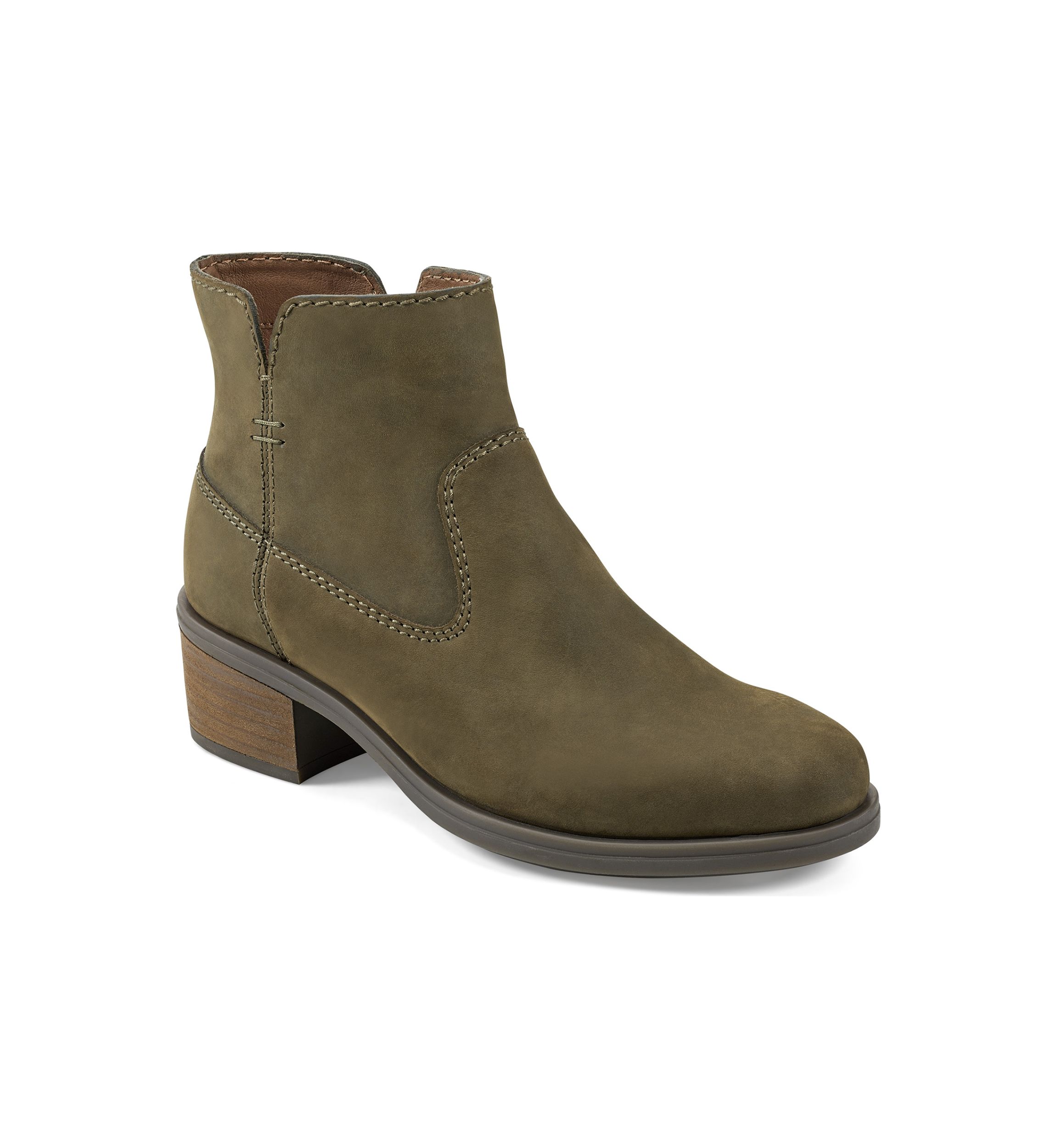 Oslo Block Heel Round Toe Casual Booties