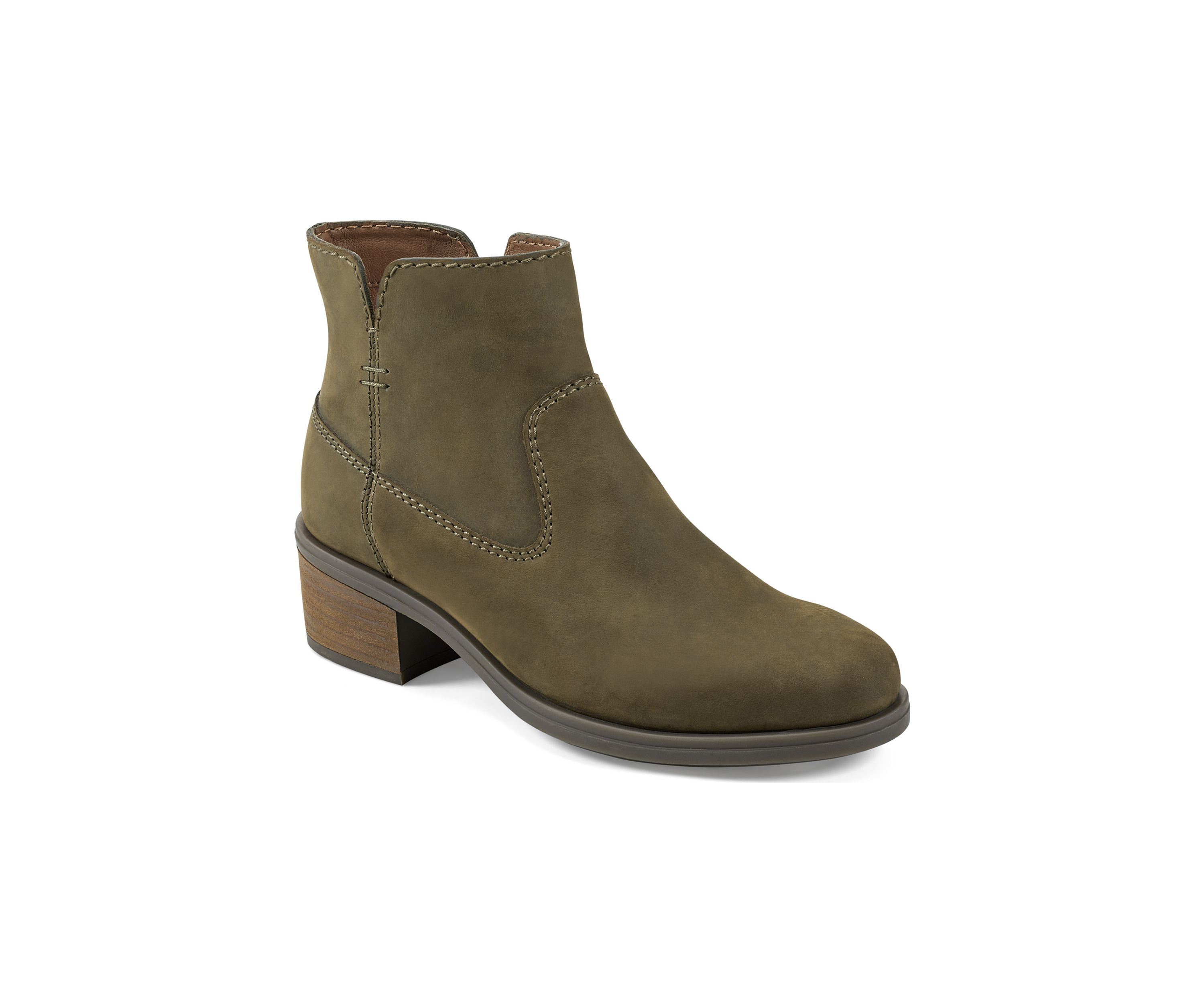 Oslo Block Heel Round Toe Casual Booties