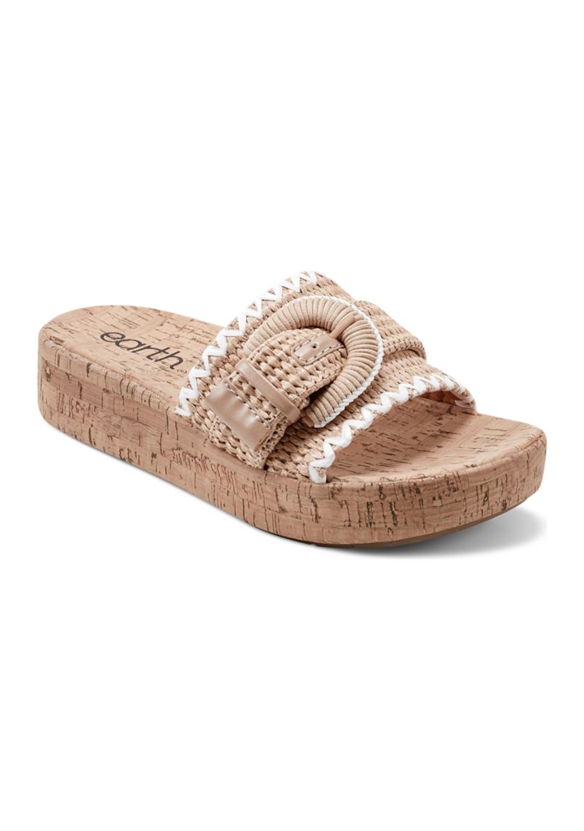 Samsy One Band Platform Casual Wedge Sandals