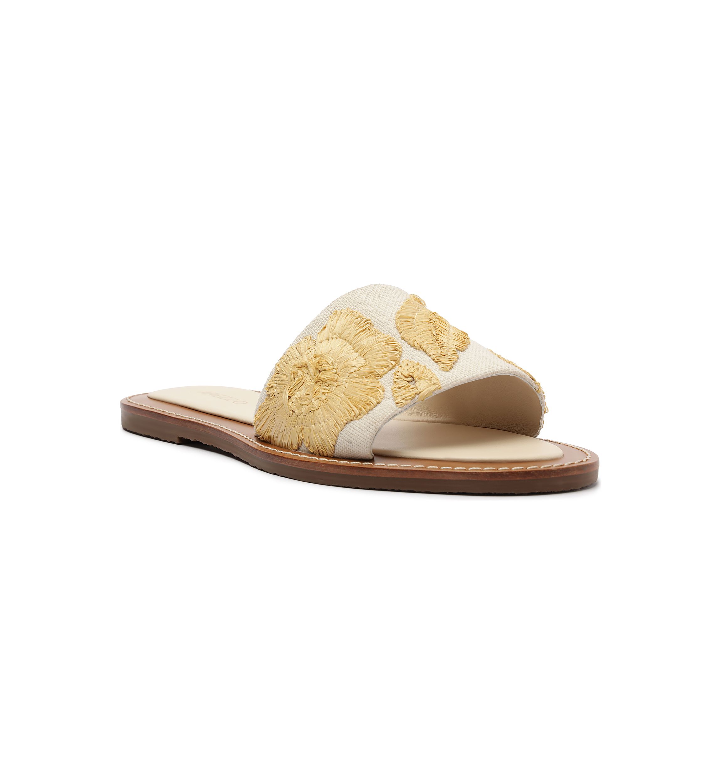 Dana Linen Flat Sandals 